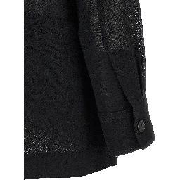 Black Virgin Wool Blouse