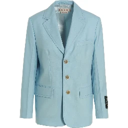 Blue Virgin Wool Blazer