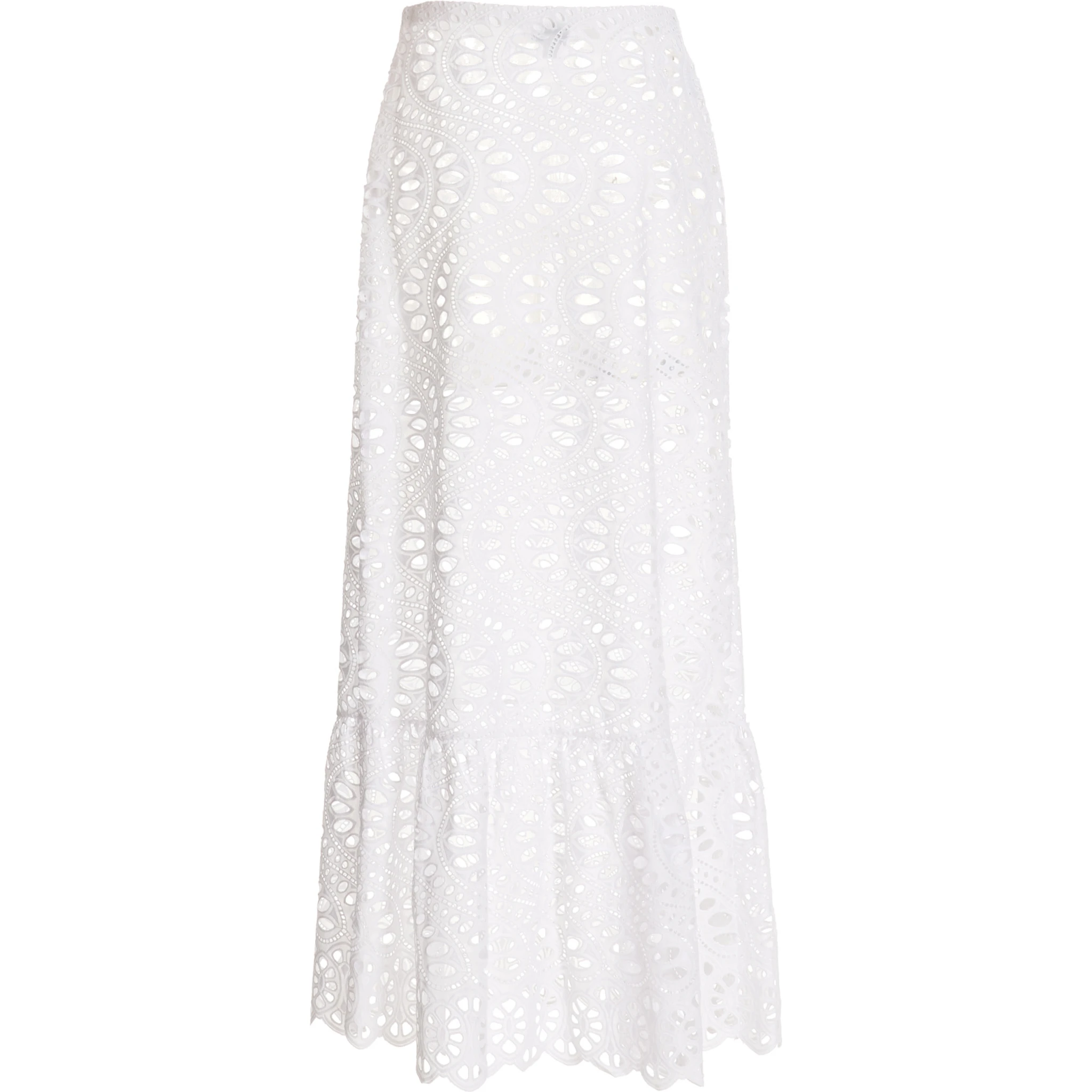 White Cotton Mini Skirt