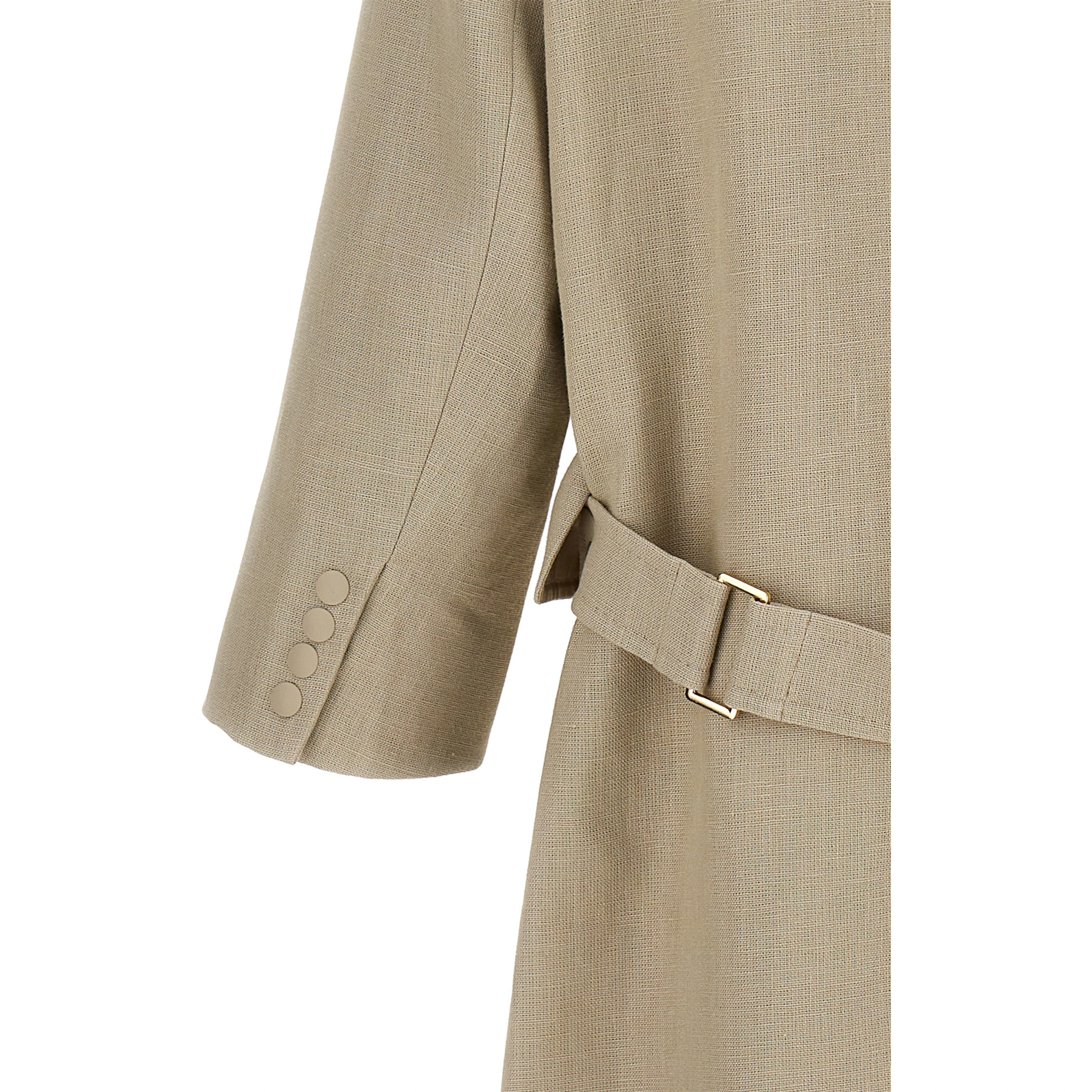 Beige Linen Coat