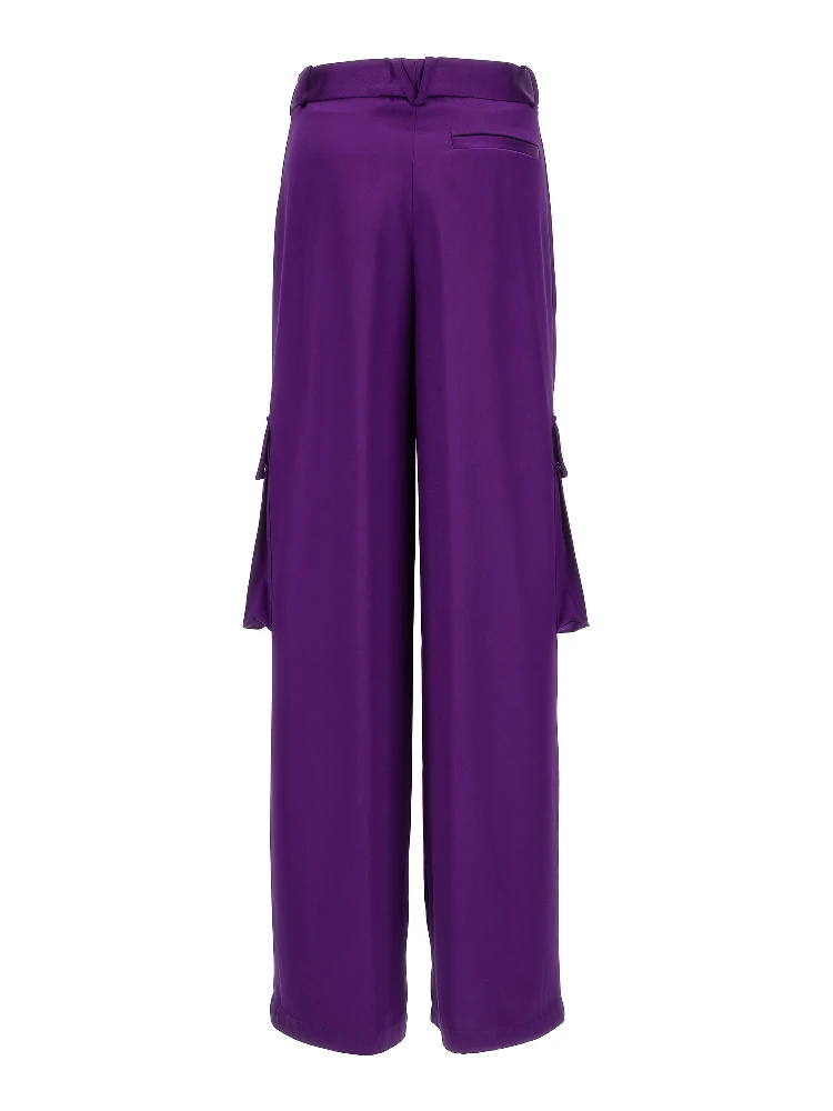 Purple Viscose Cargo Pants alternative