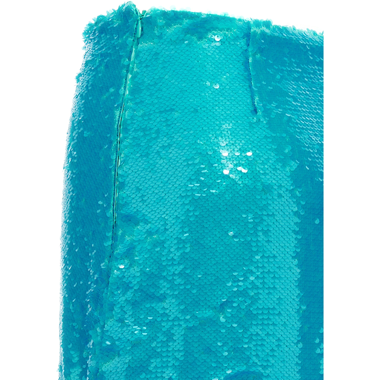 Blue Recycled Polyester Midi Skirt