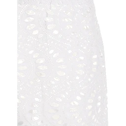 White Cotton Mini Skirt