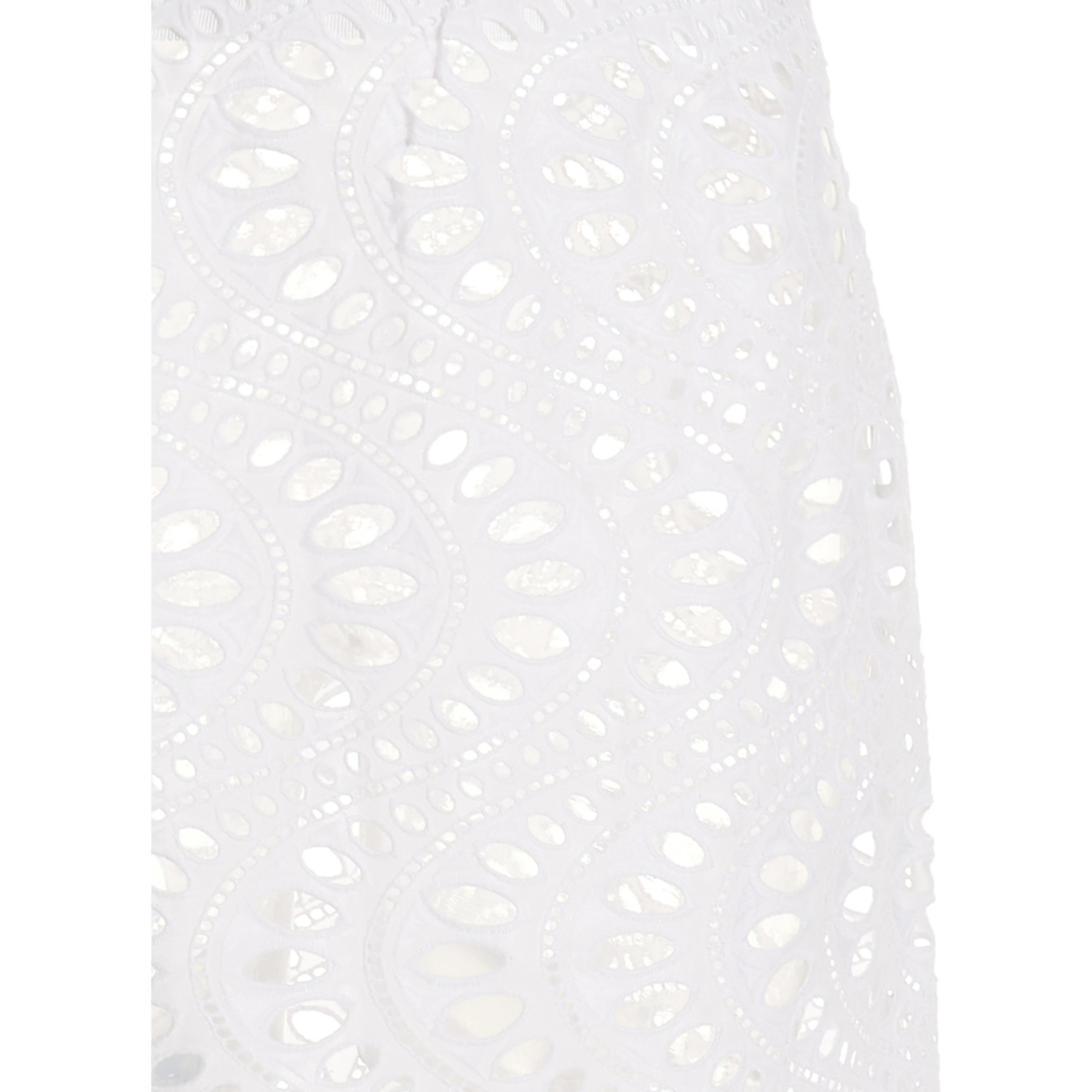 White Cotton Mini Skirt