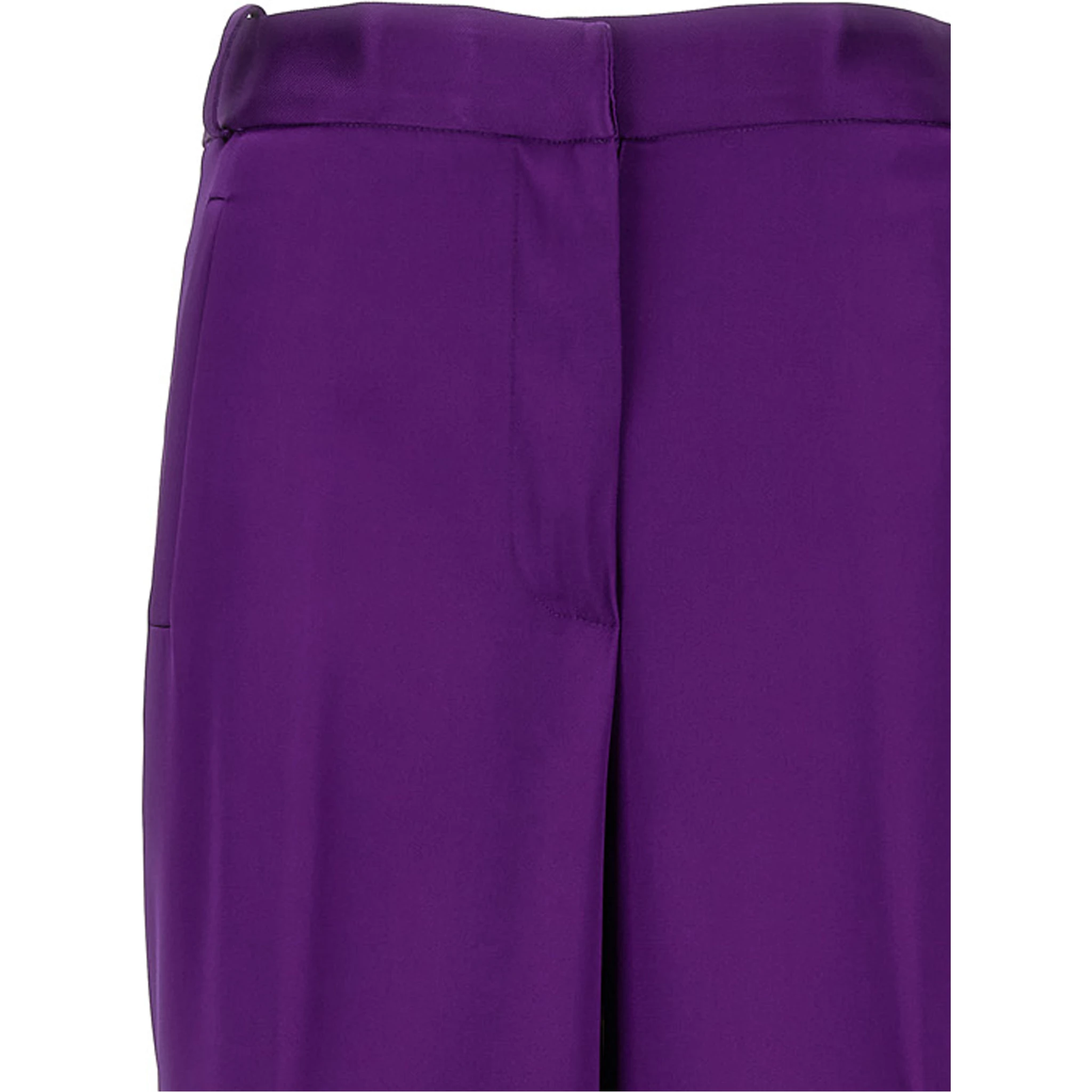 Purple Viscose Cargo Pants