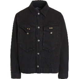Gray Cotton Denim Jacket