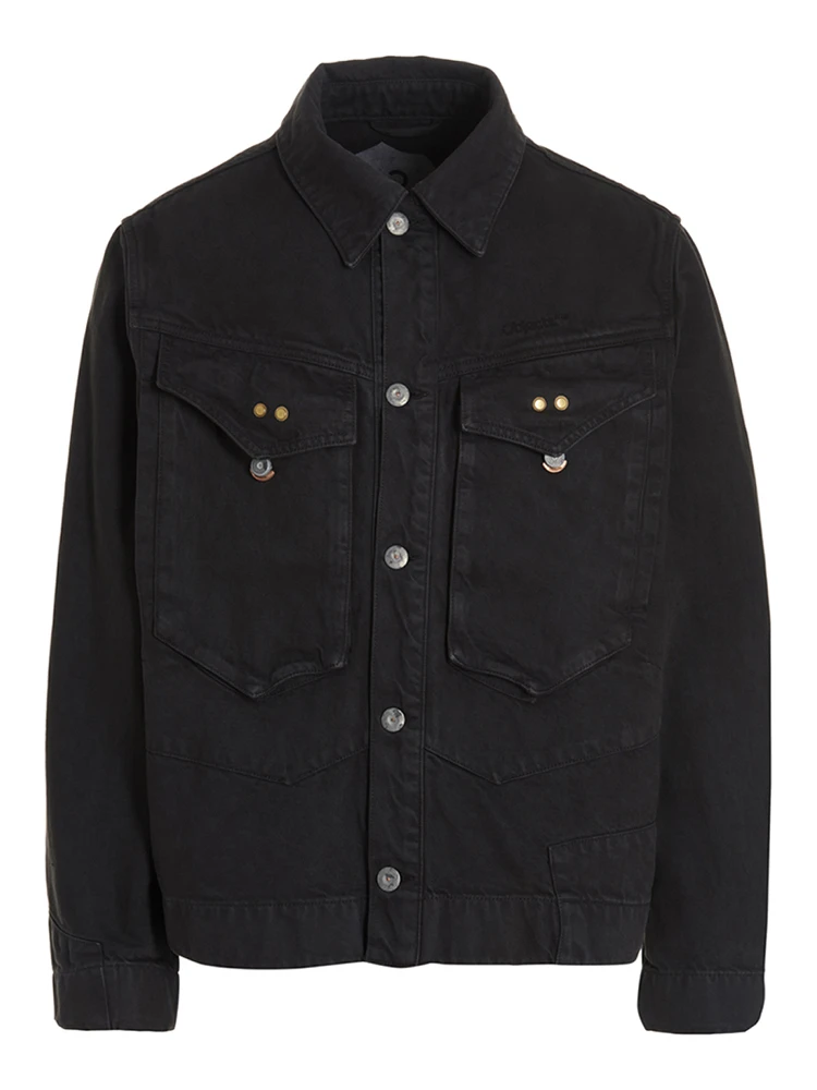 Gray Cotton Denim Jacket