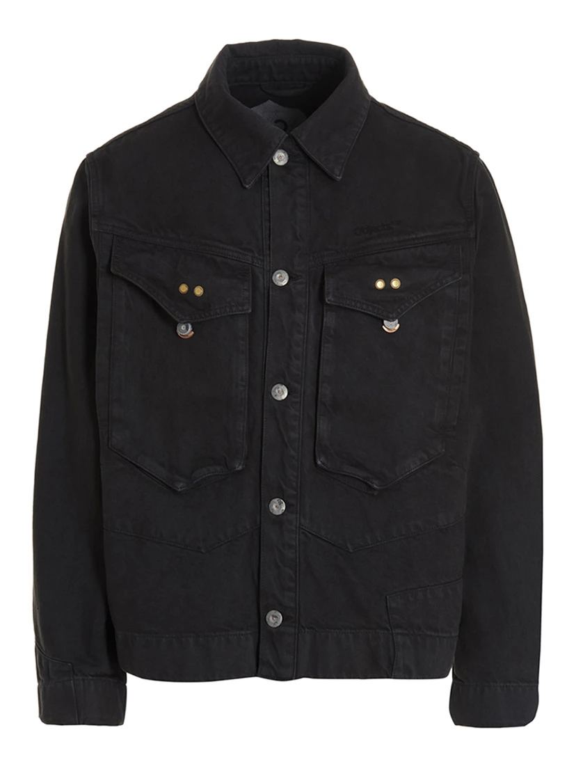 Gray Cotton Denim Jacket