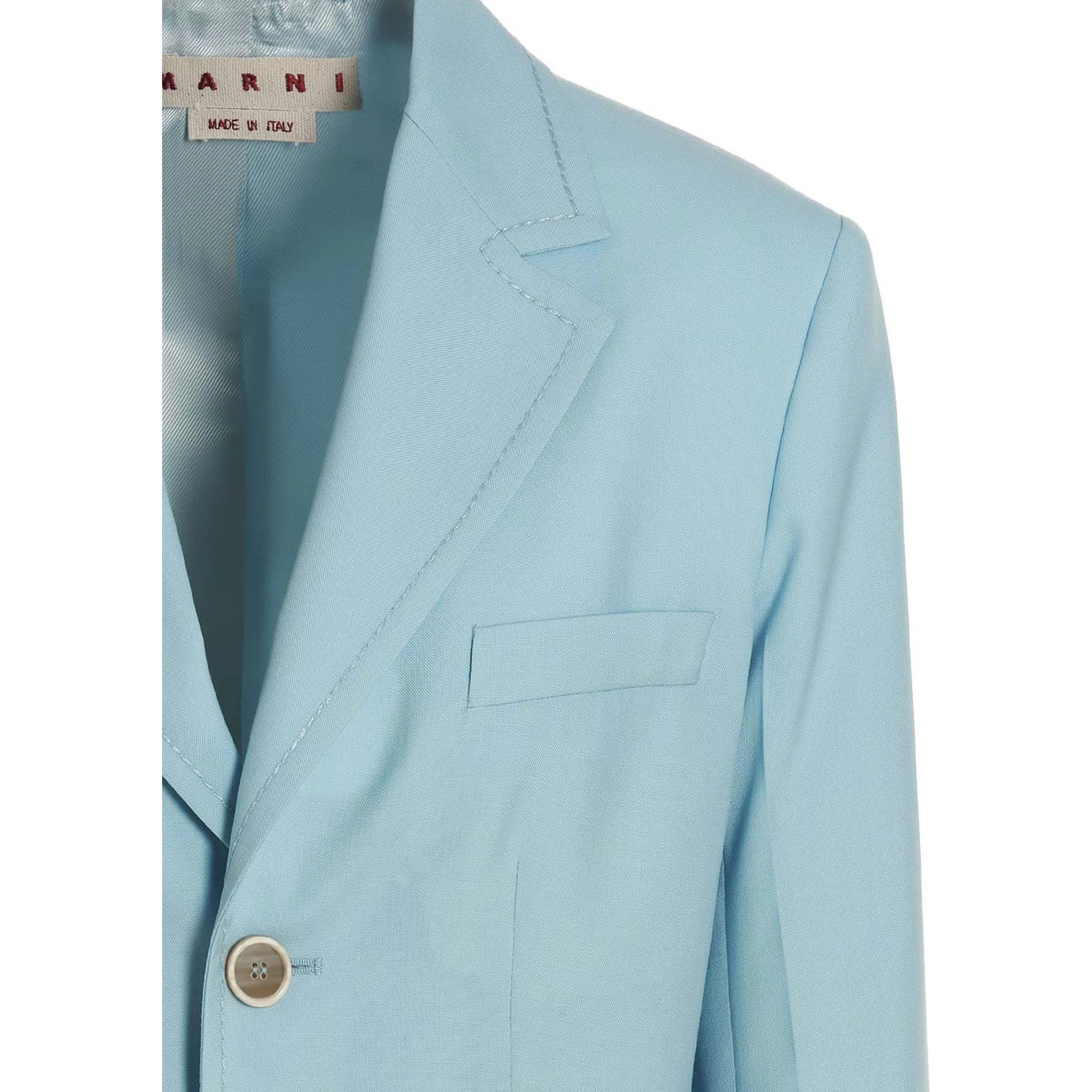 Blue Virgin Wool Blazer