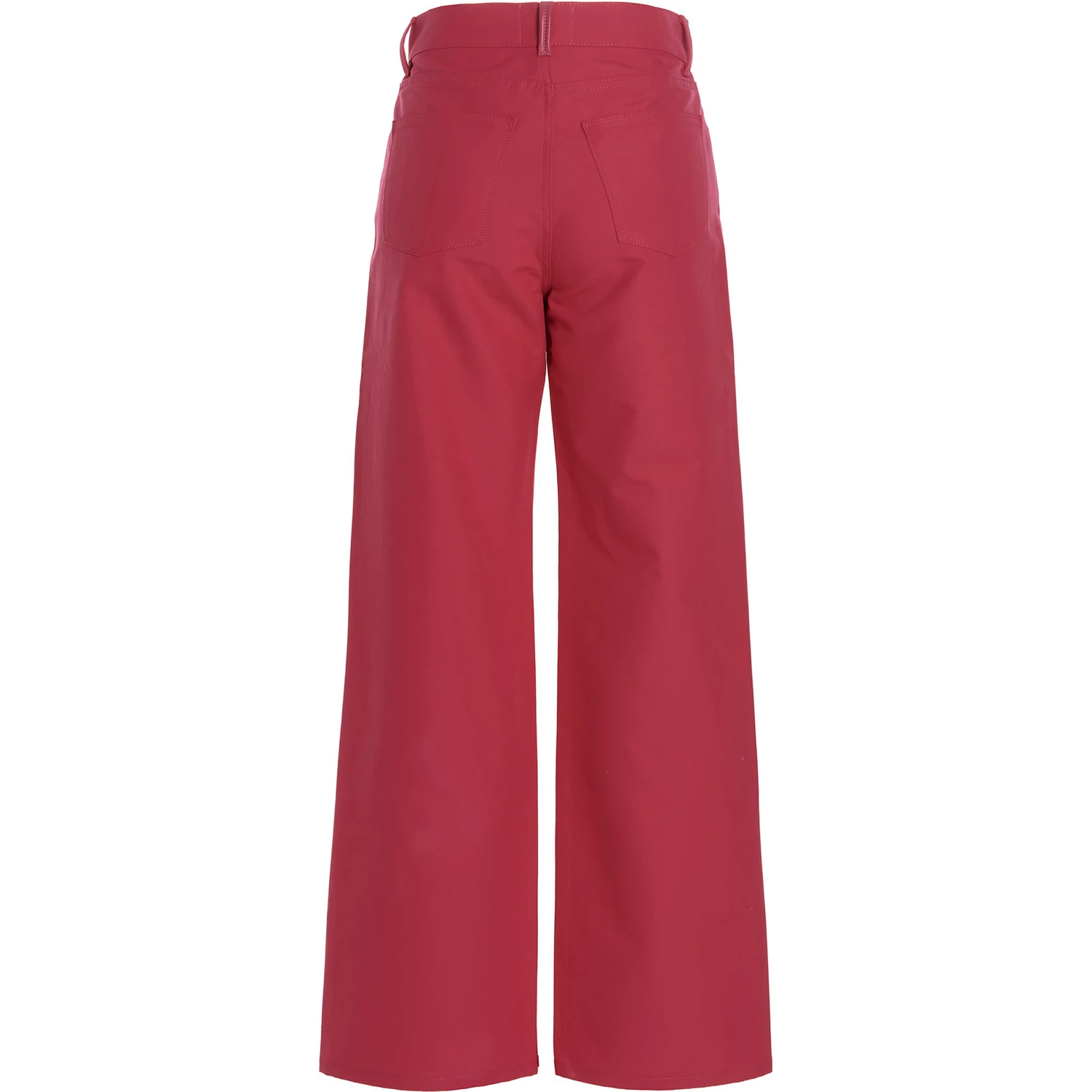 Fuchsia Cotton Casual Pants