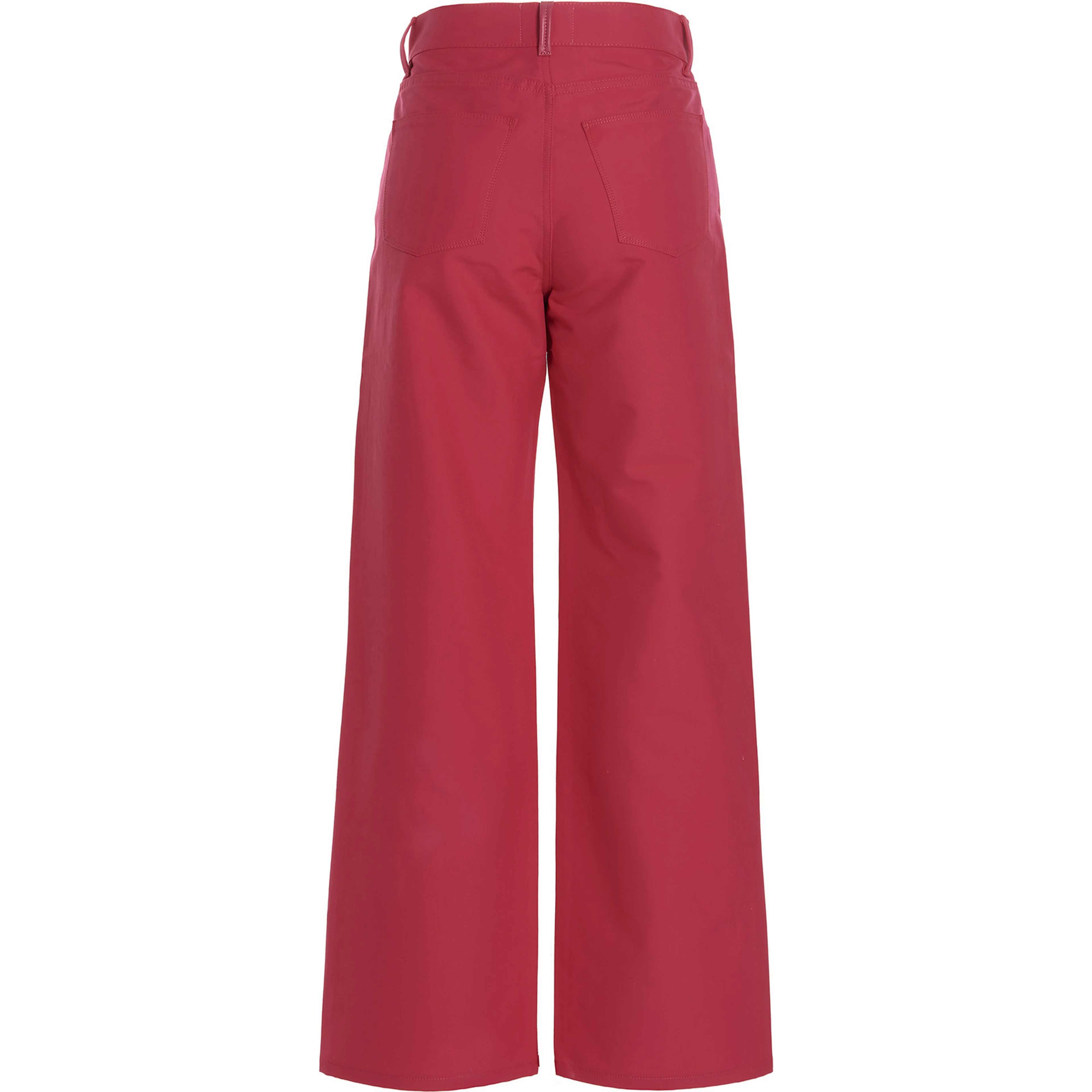 Fuchsia Cotton Casual Pants