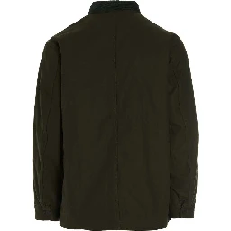 Bicolor Cotton Full-Length Jacket