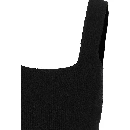 Black Cotton Midi Dress