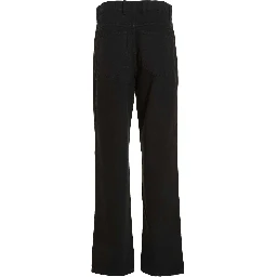 Gray Cotton Straight-Leg Jeans