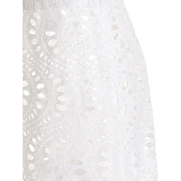 White Cotton Mini Skirt