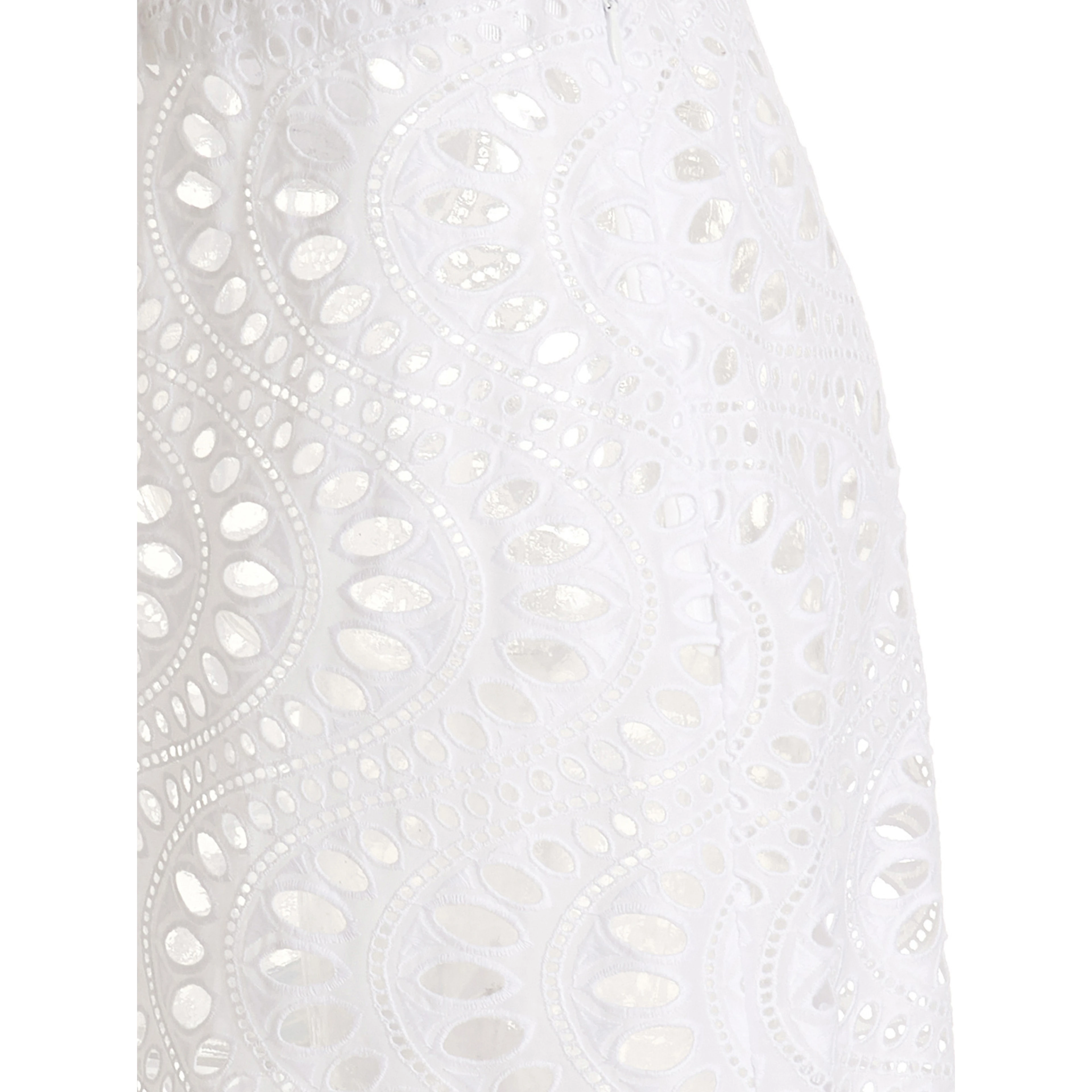 White Cotton Mini Skirt