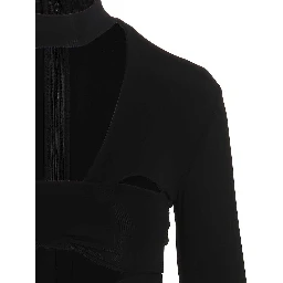 Black Viscose Bodysuit
