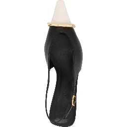 Bicolor Goatskin Mid Heel Pumps