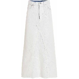 White Cotton Mini Skirt