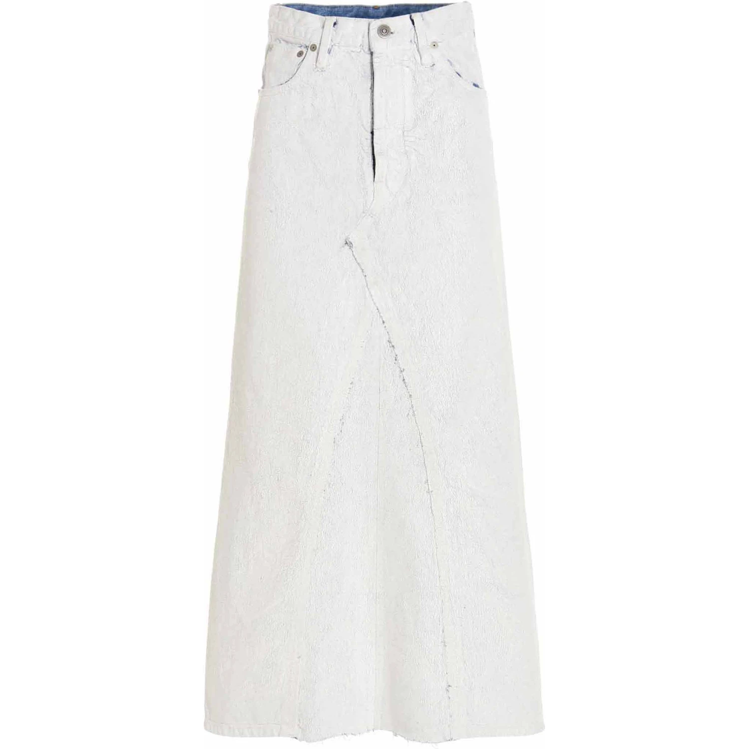 White Cotton Mini Skirt