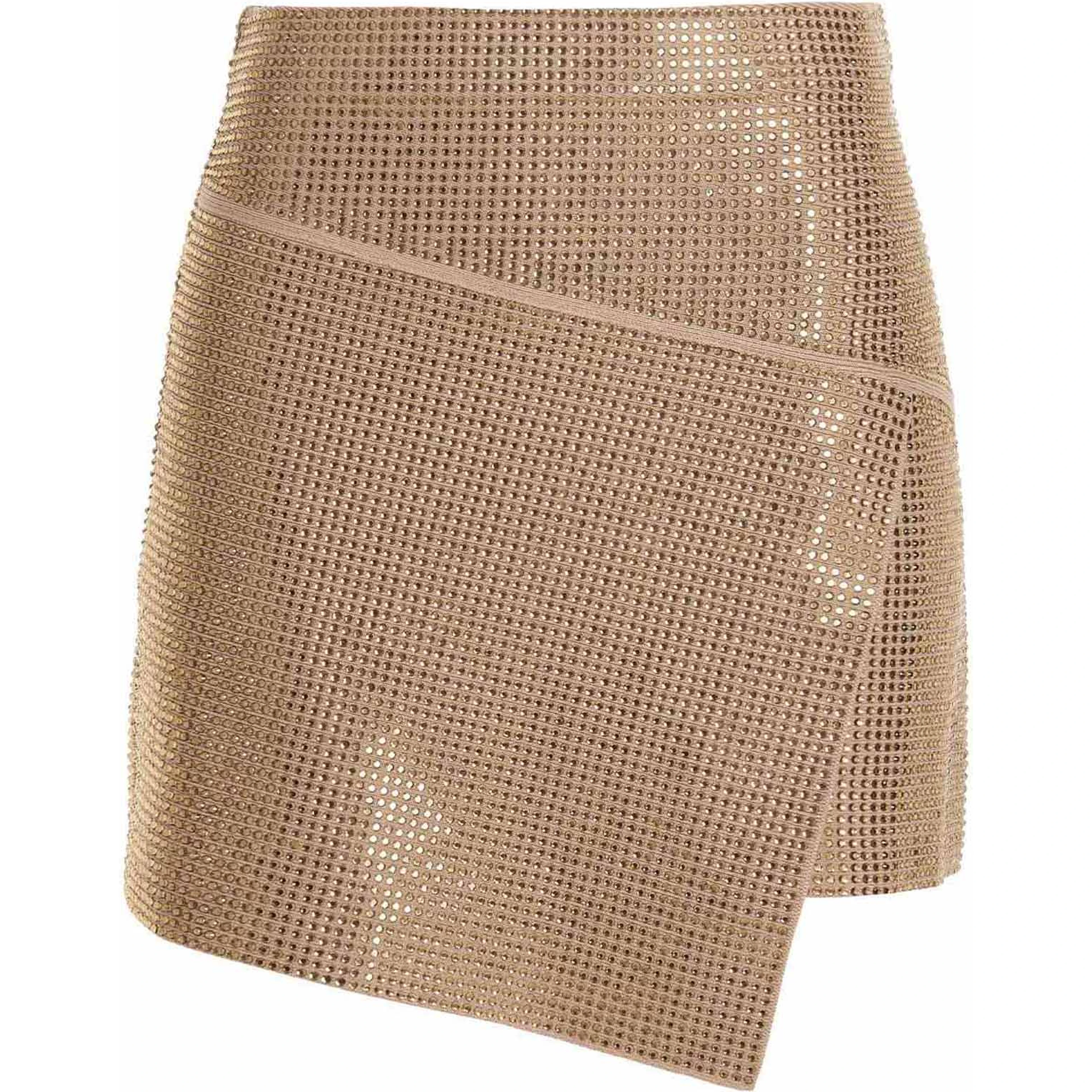 Beige Viscose Long Skirt