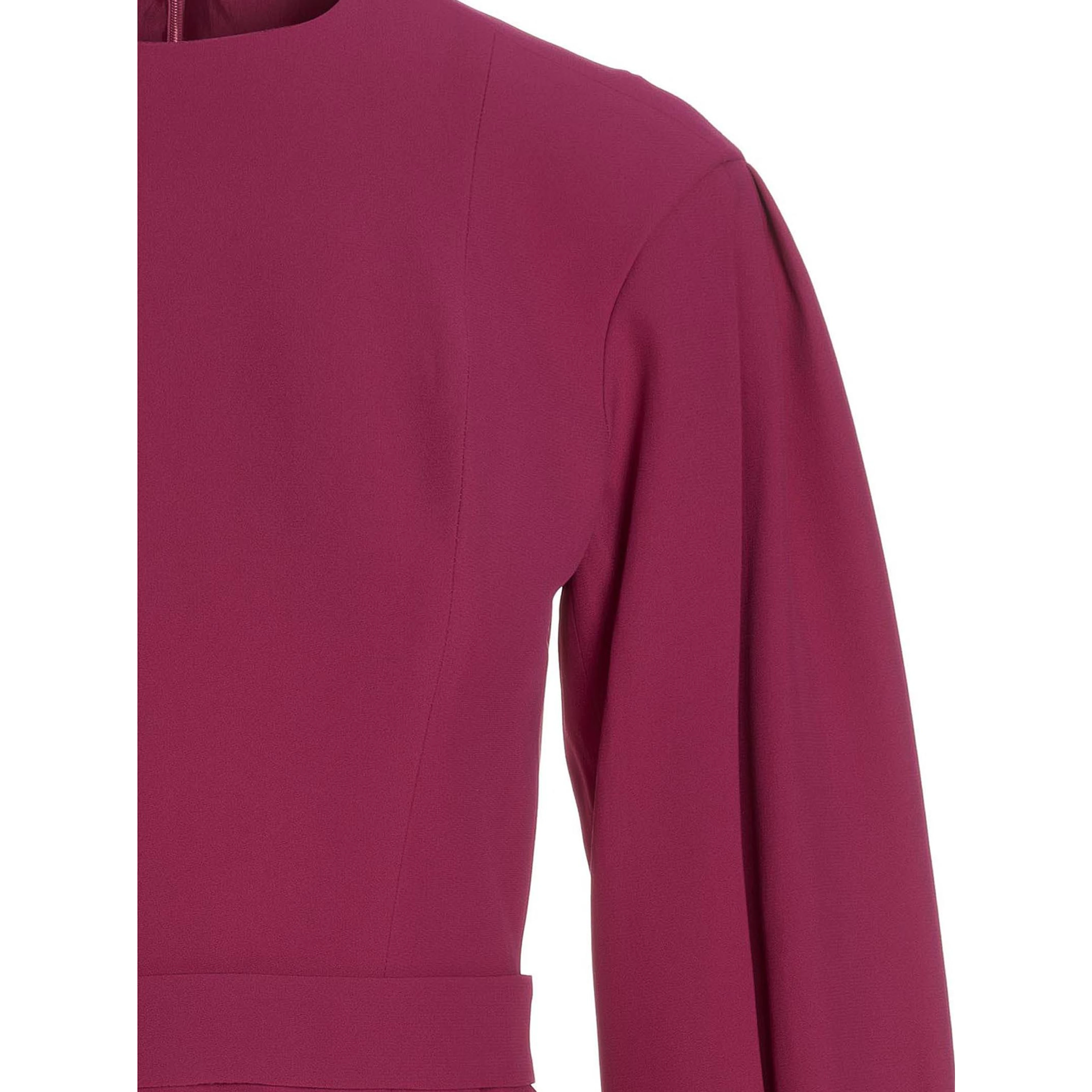 Fuchsia Viscose Short Dress