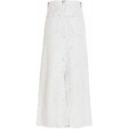 White Cotton Mini Skirt