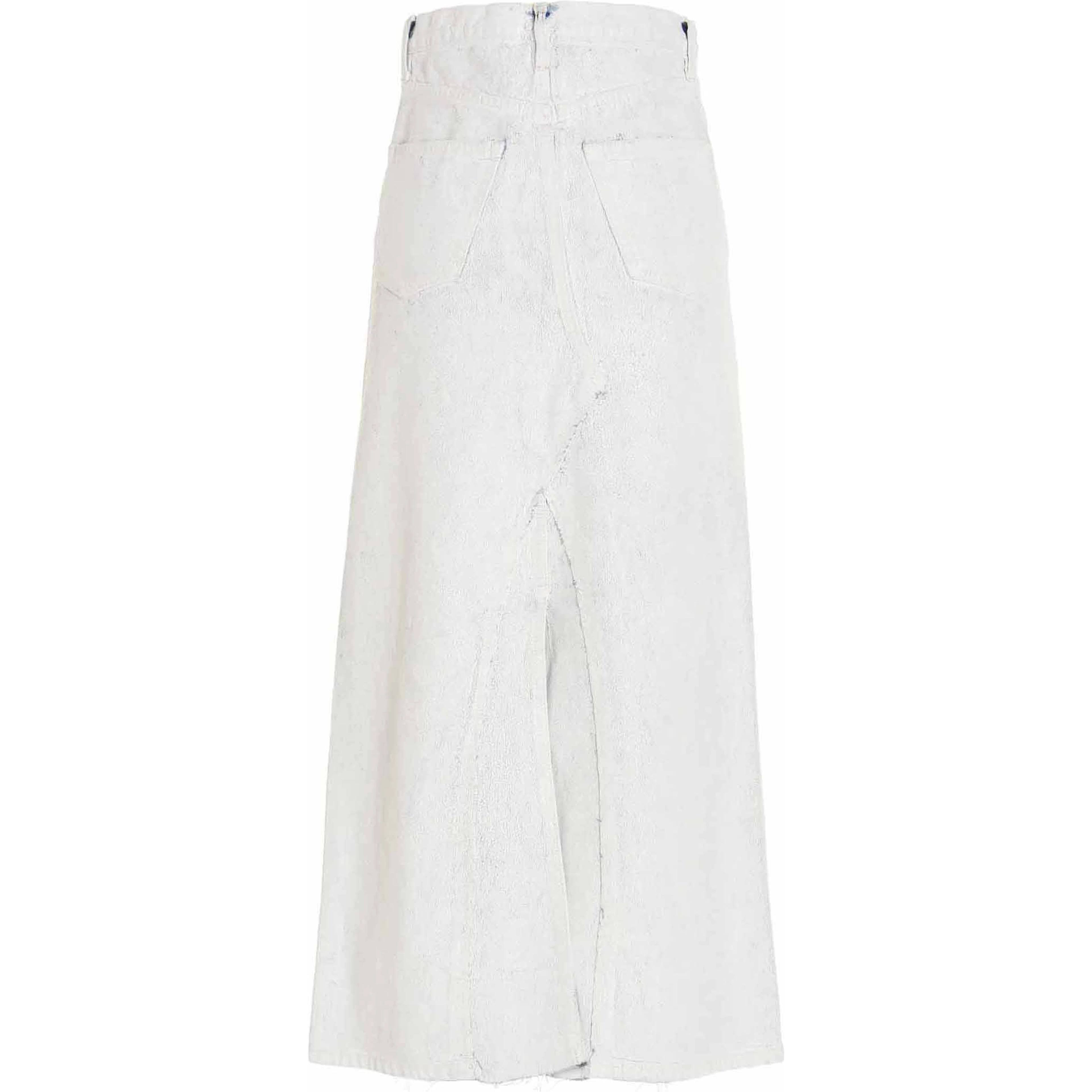 White Cotton Mini Skirt