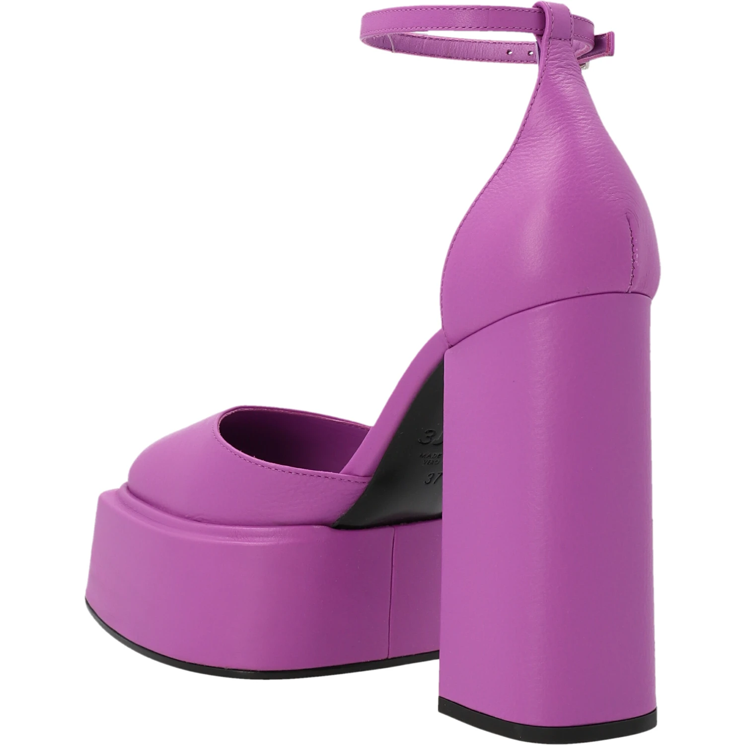 Purple Leather High Heel Pumps