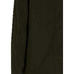 Bicolor Cotton Full-Length Jacket