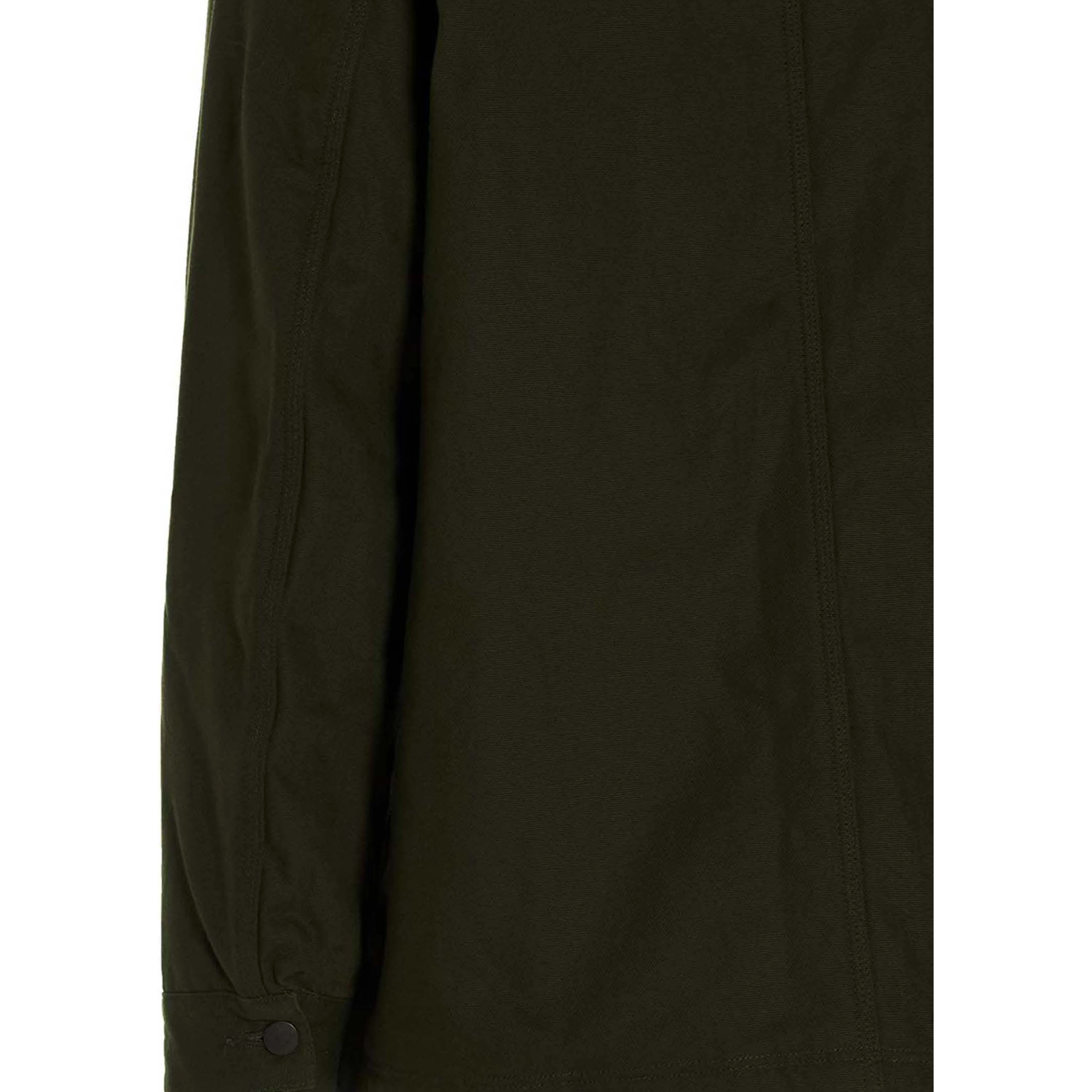 Bicolor Cotton Full-Length Jacket