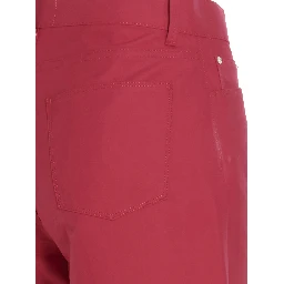 Fuchsia Cotton Casual Pants