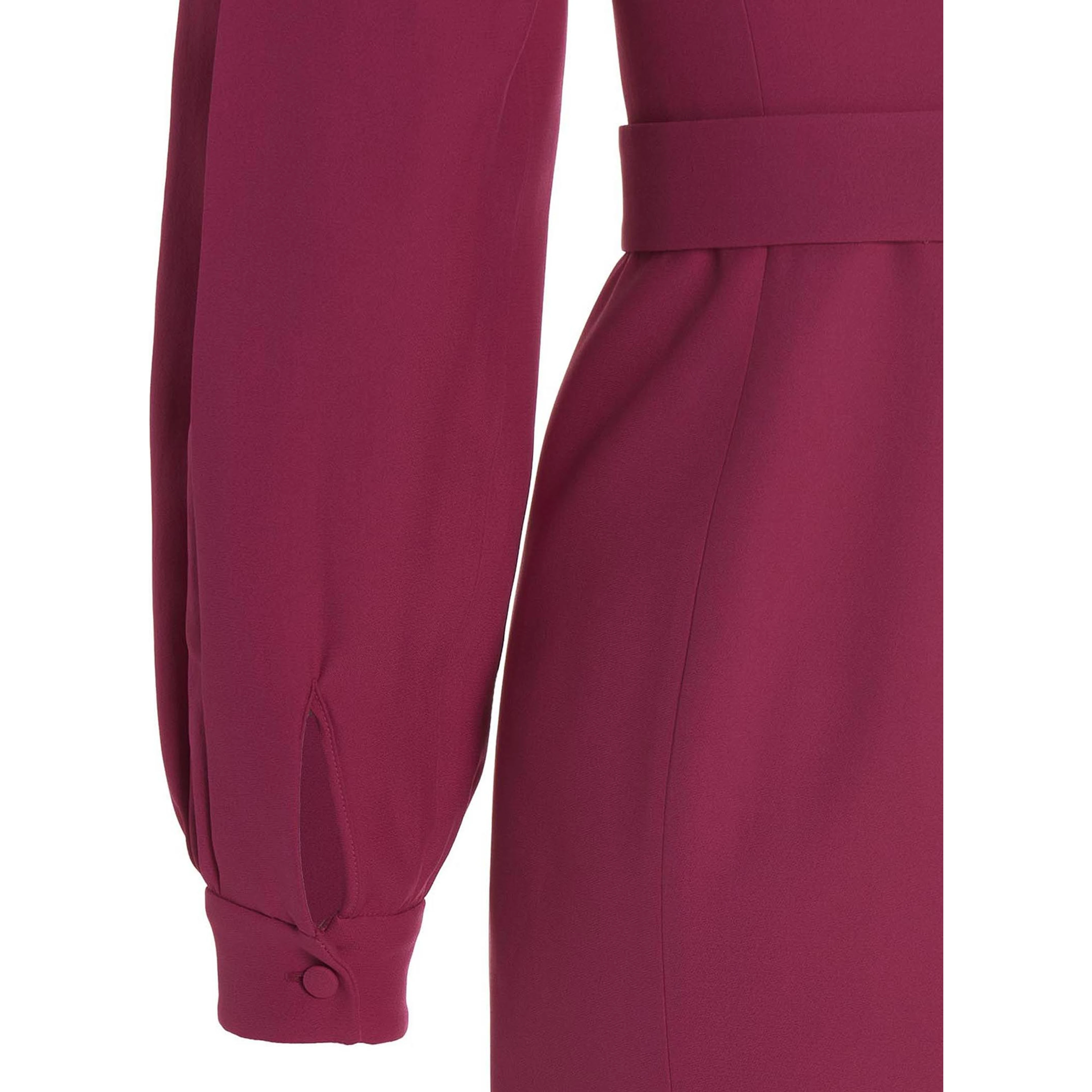 Fuchsia Viscose Short Dress