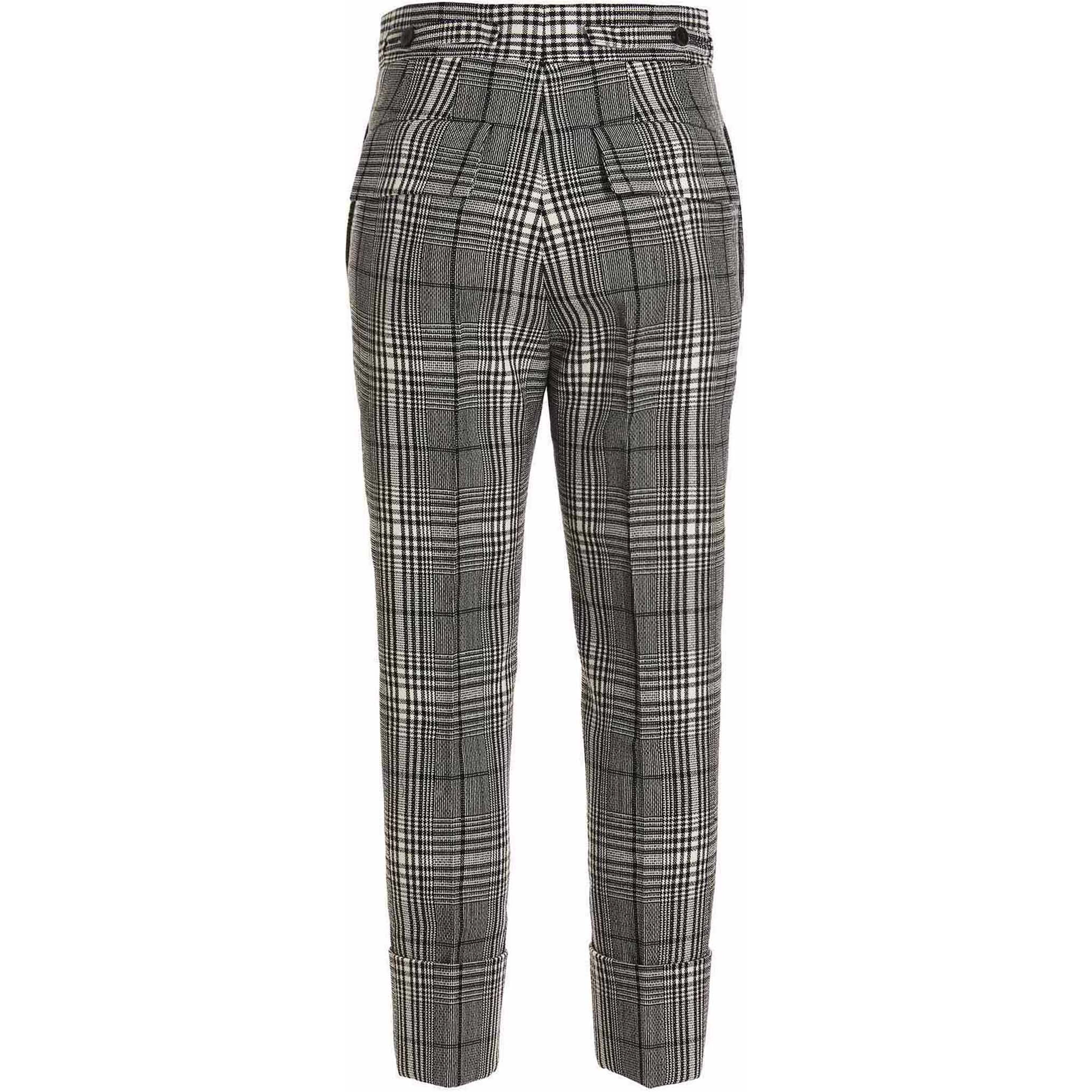 Bicolor Wool Dress Pants