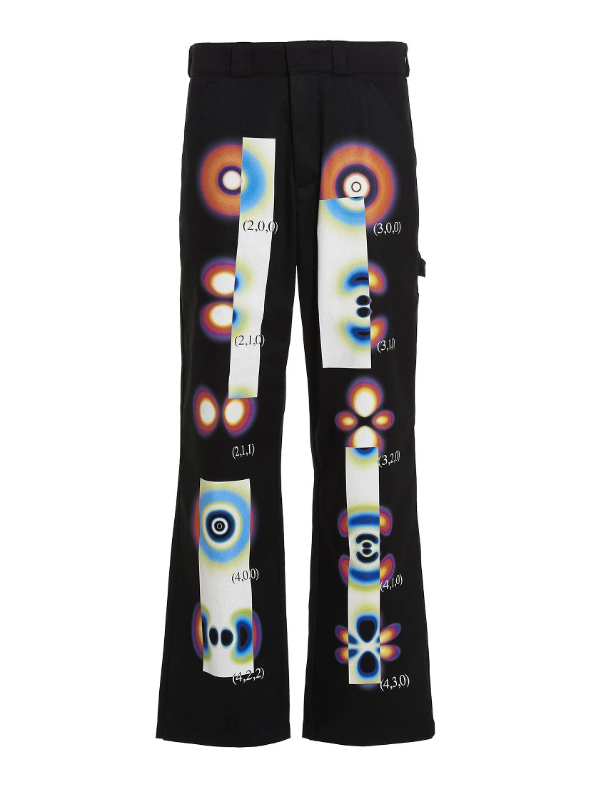 Black Cotton Casual Pants