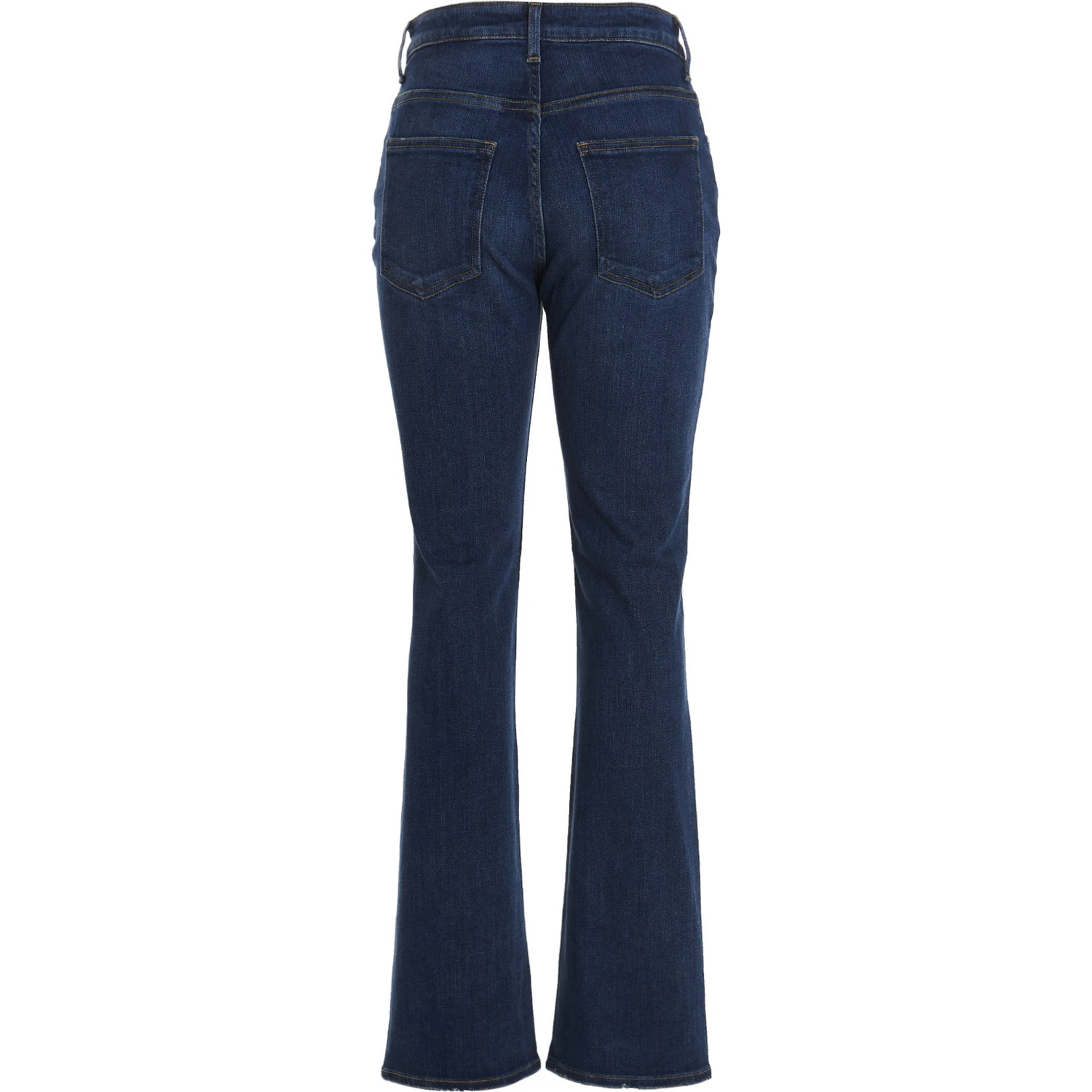 Blue Cotton Flared Jeans