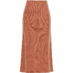 Orange Cashmere Mini Skirt