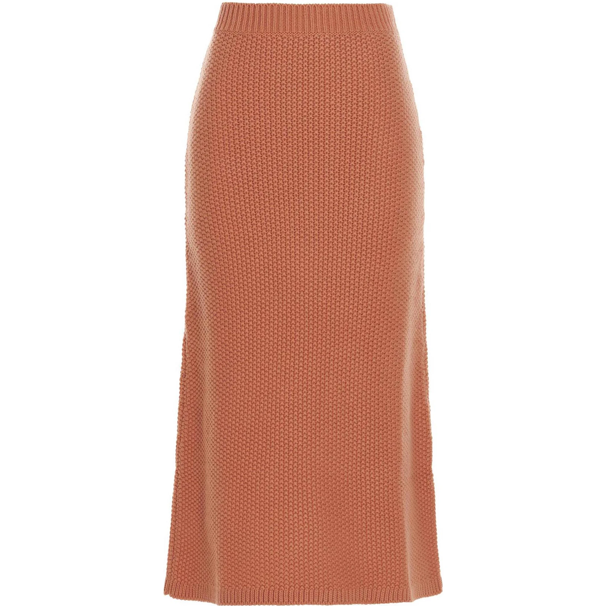 Orange Cashmere Mini Skirt