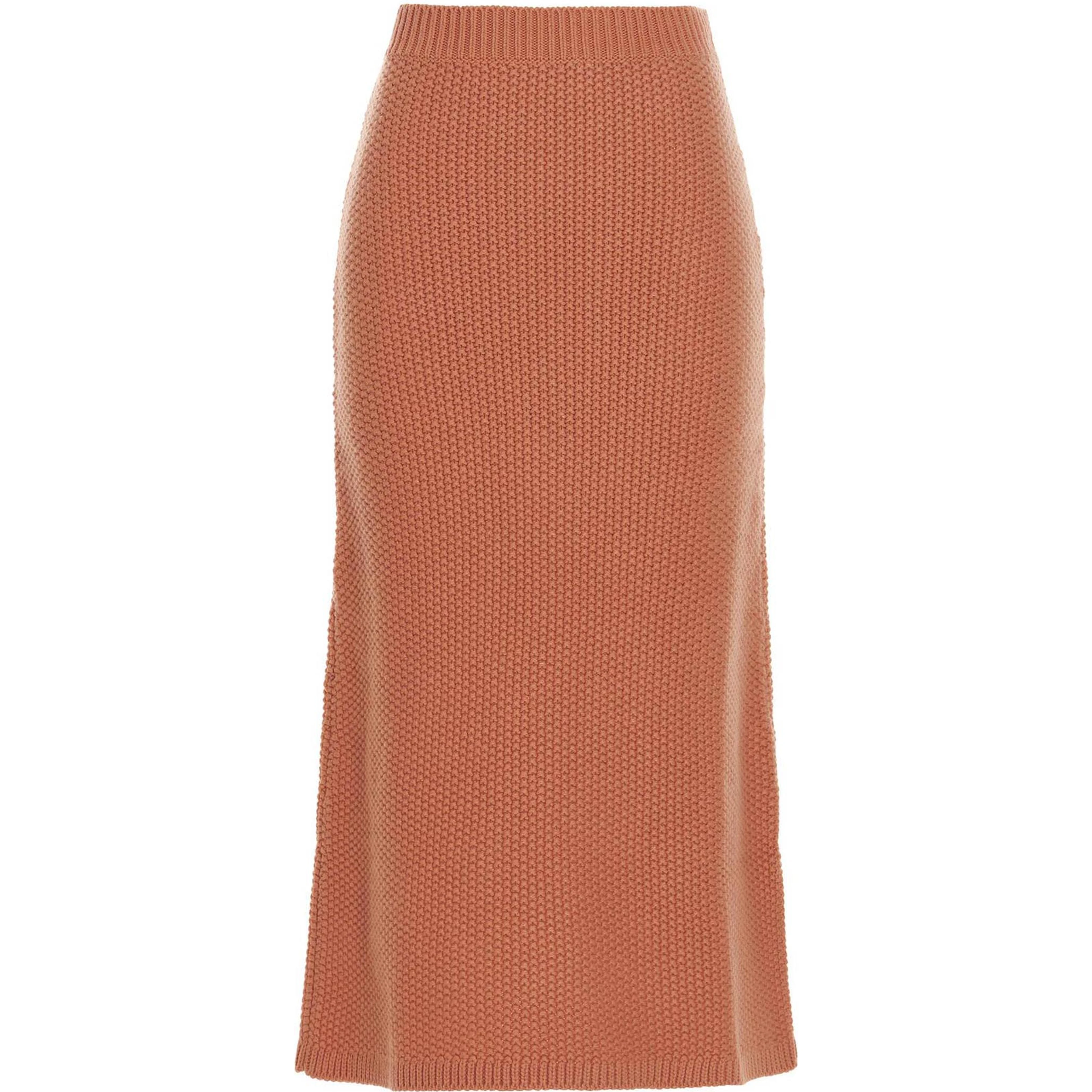 Orange Cashmere Mini Skirt