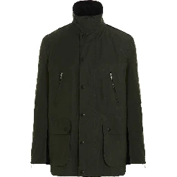 Bicolor Cotton Full-Length Jacket