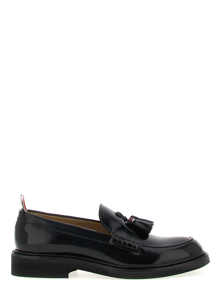 Black Calfskin Slip-On Loafers