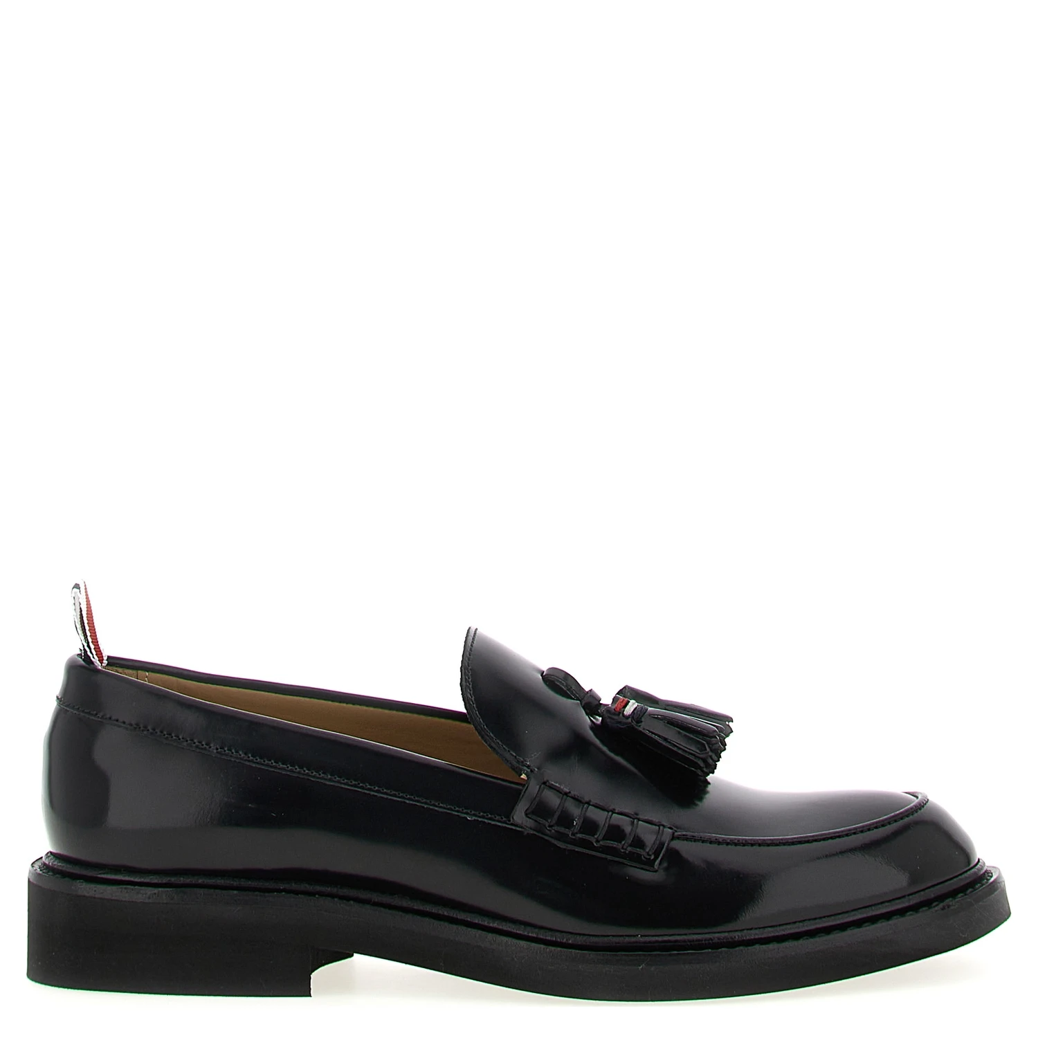 Black Calfskin Slip-On Loafers