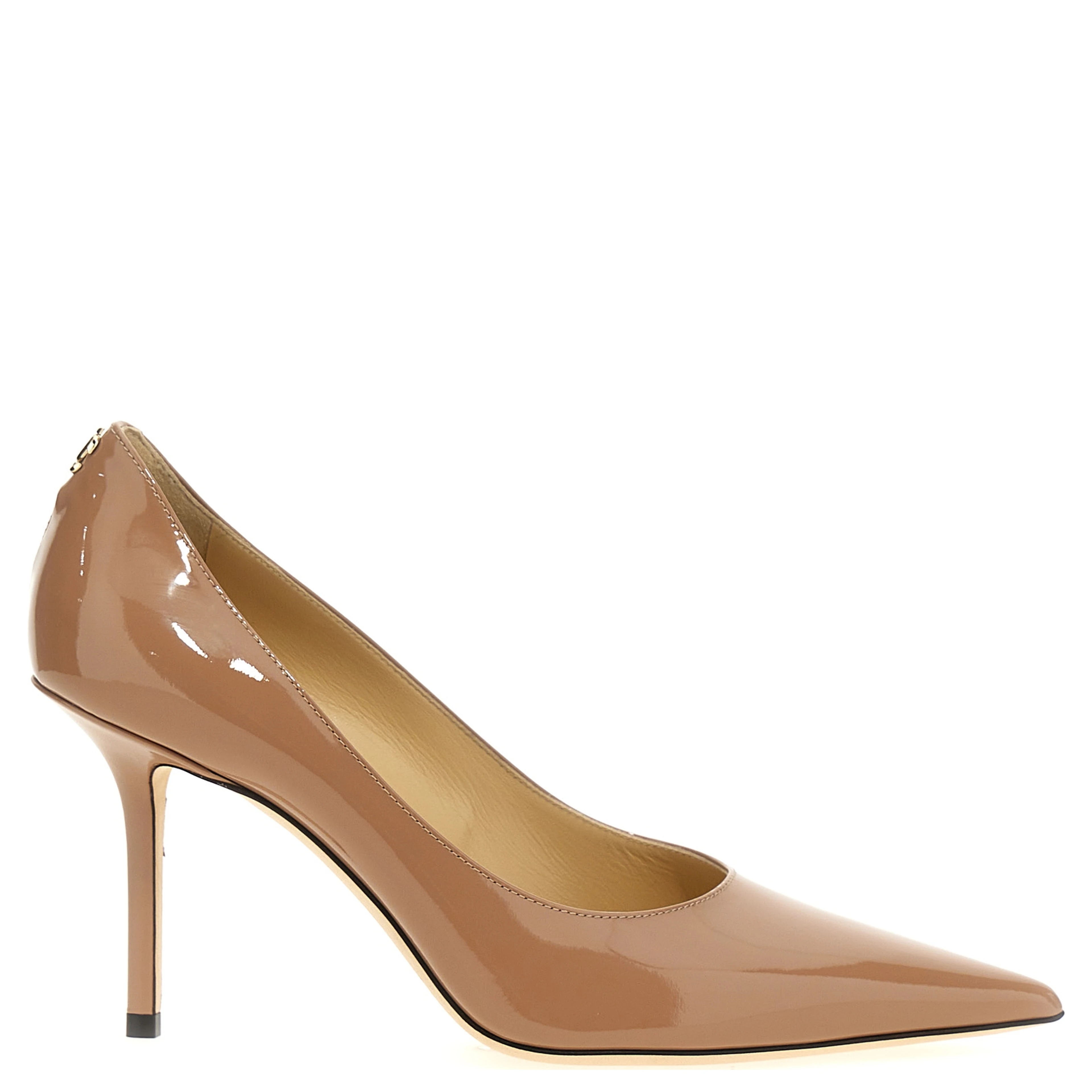 Beige Calfskin High Heel Pumps