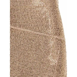 Beige Viscose Long Skirt