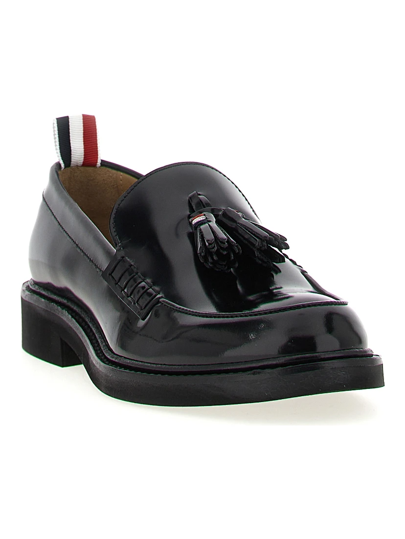 Black Calfskin Slip-On Loafers