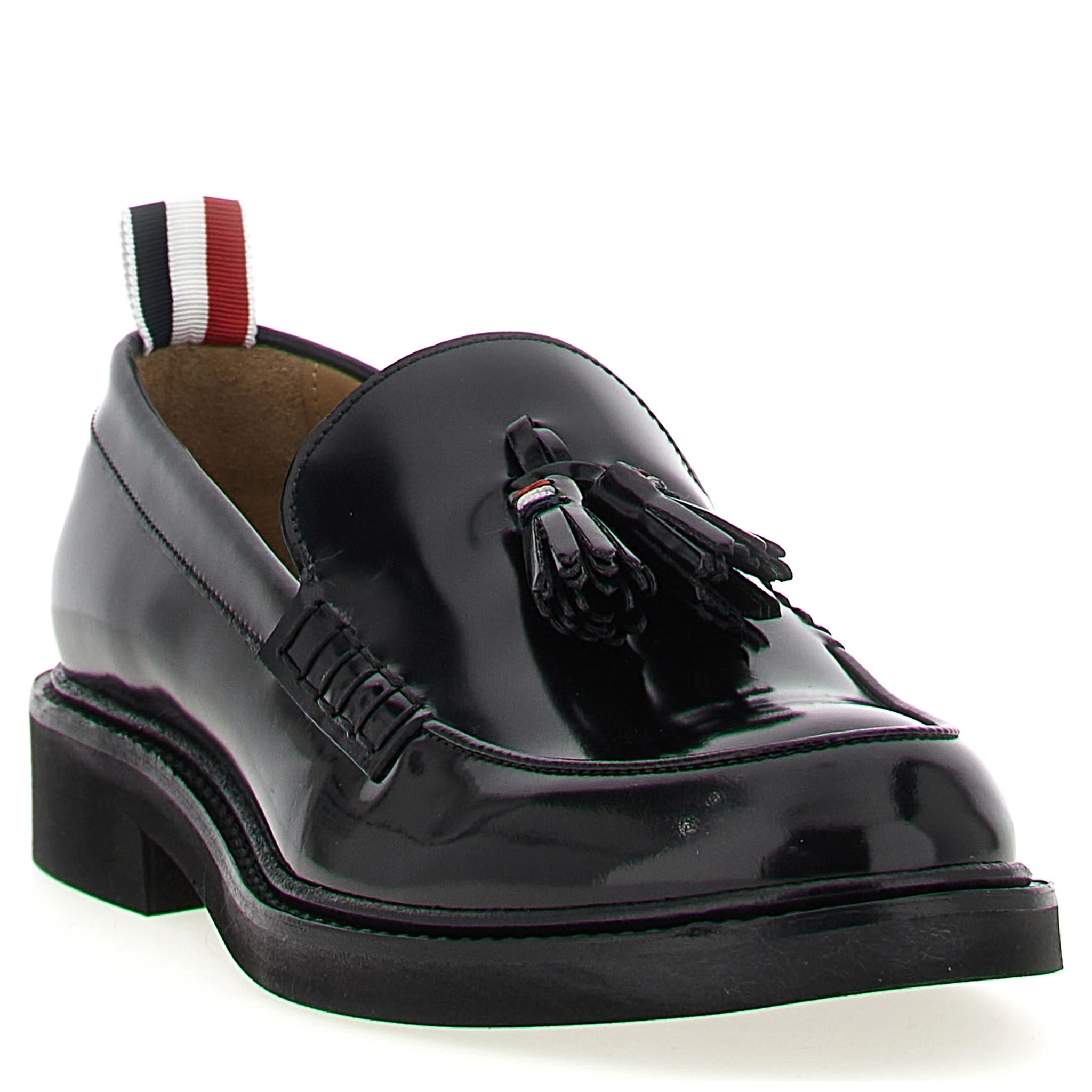 Black Calfskin Slip-On Loafers