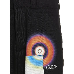 Black Cotton Casual Pants