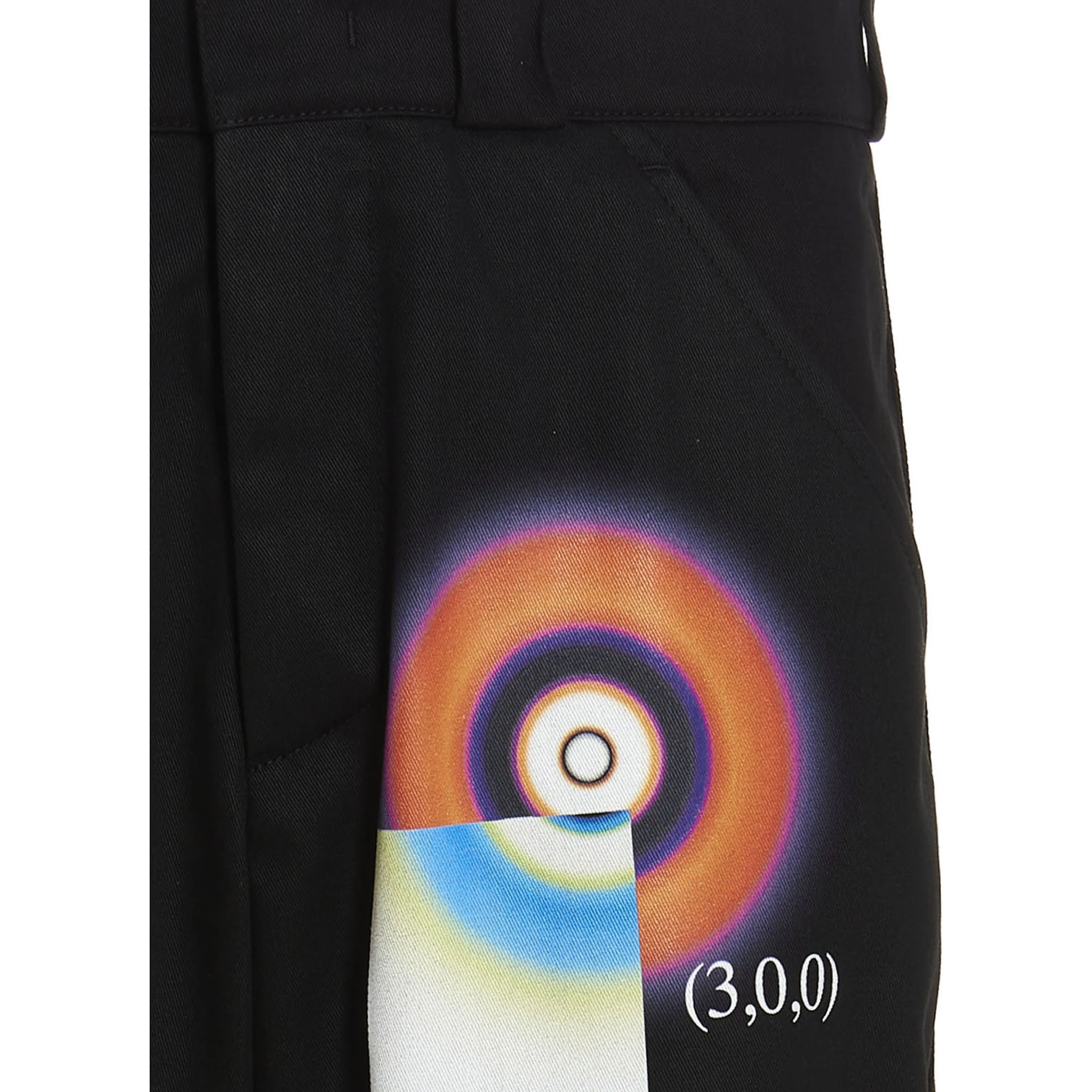 Black Cotton Casual Pants