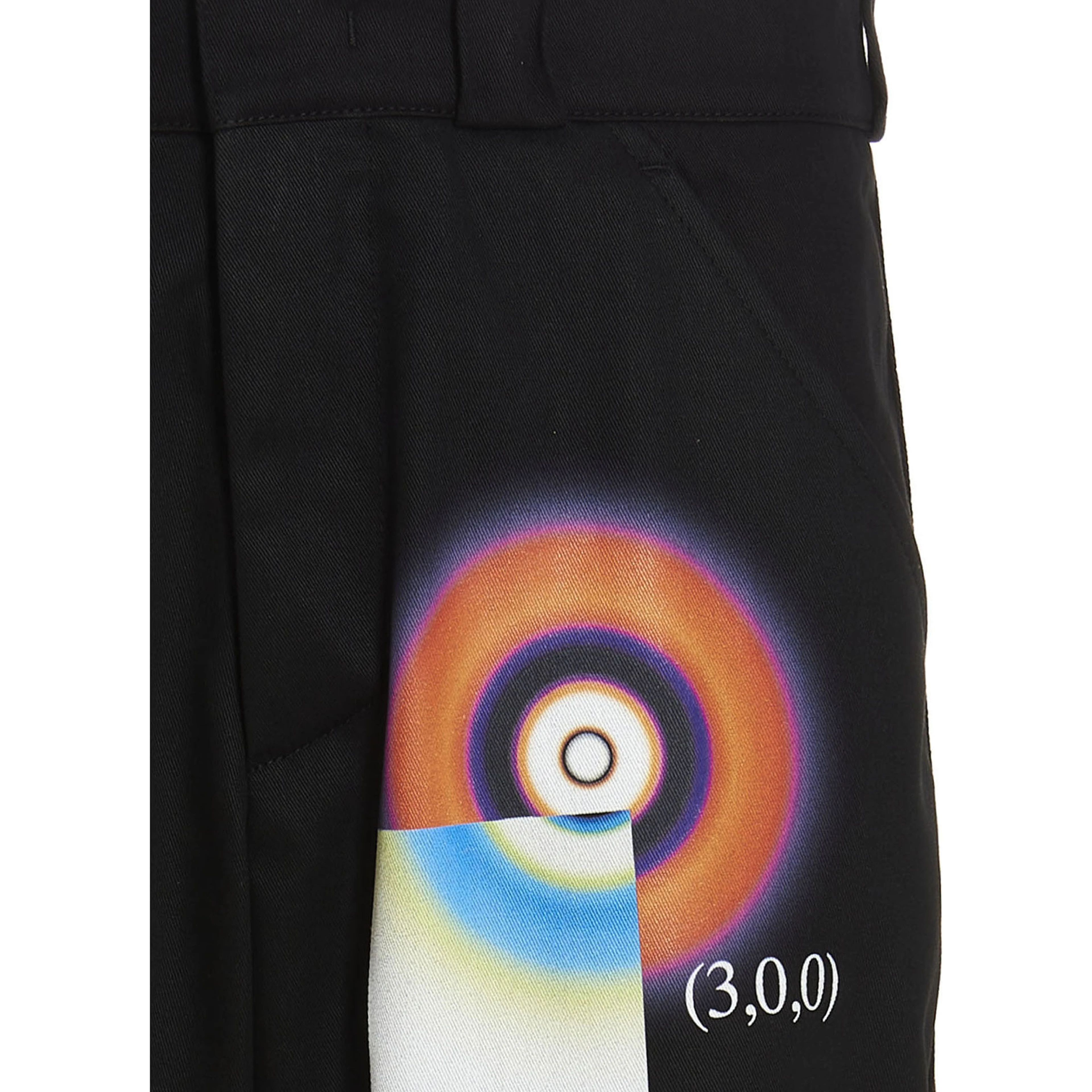 Black Cotton Casual Pants