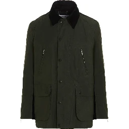 Bicolor Cotton Full-Length Jacket